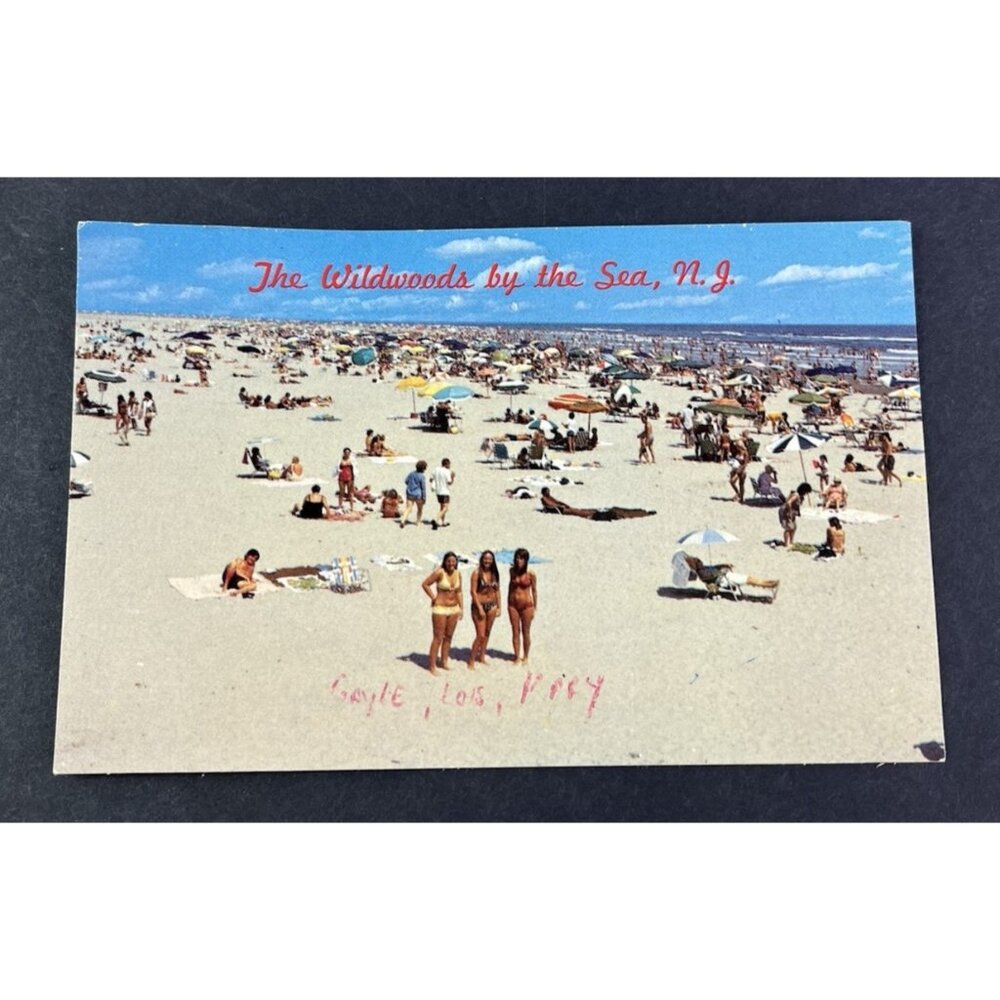 Vtg Postcard Wildwood By The Sea NJ New Jersey Bathing Suits Beach 1976 Picture